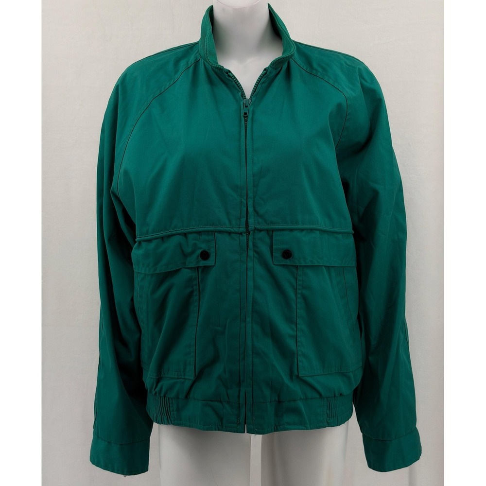 Vintage Saddlery Jacket Mens M Green‎ Equestrian Windbreaker Cooper Collections